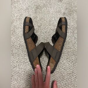 Brown Birkenstock Mayari Oiled Leather Sandals
